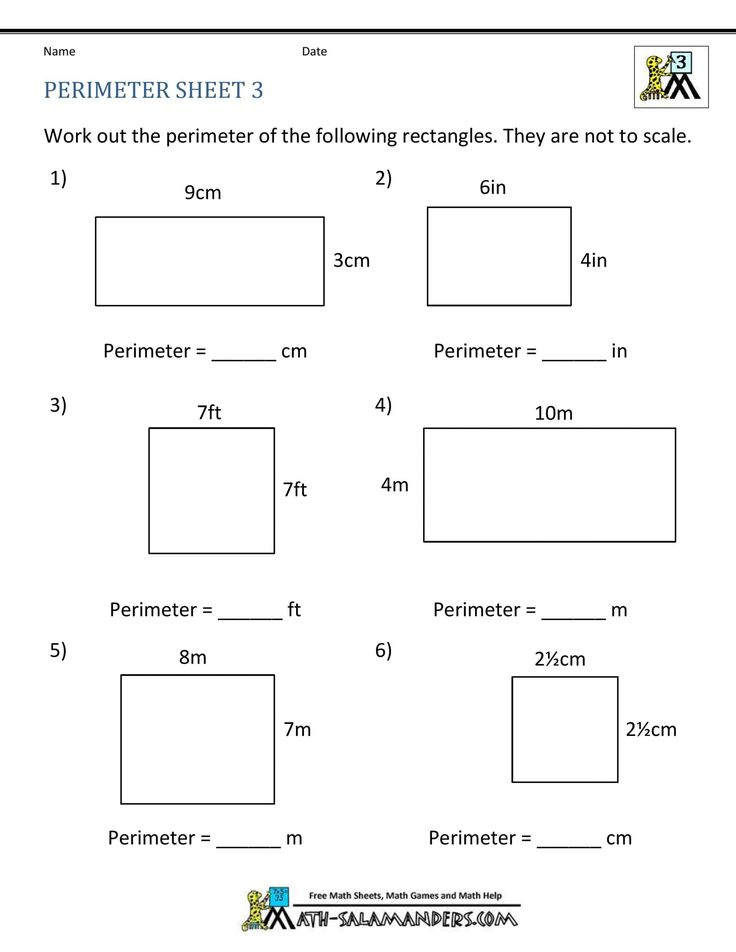 Perimeter Worksheets 3rd Grade In 2020 Area And Perimeter Worksheets