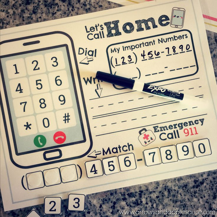 Phone Number Kids Activity Phone Number Practice About Me Etsy 