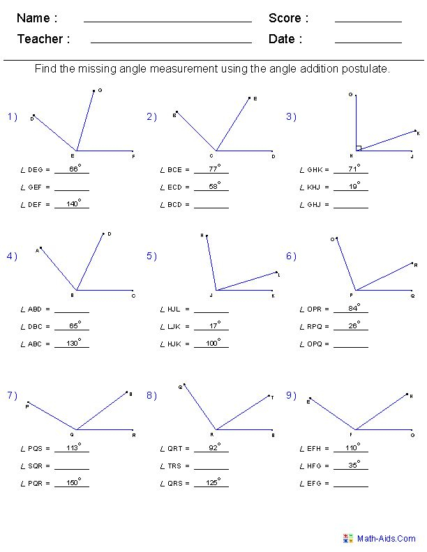 Printables Free Printable Geometry Worksheets For High School Tempojs 