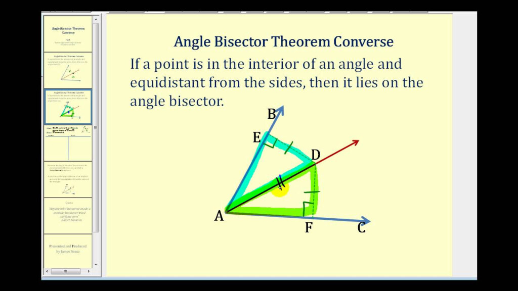 Angle Bisector In A Triangle Worksheet 1563