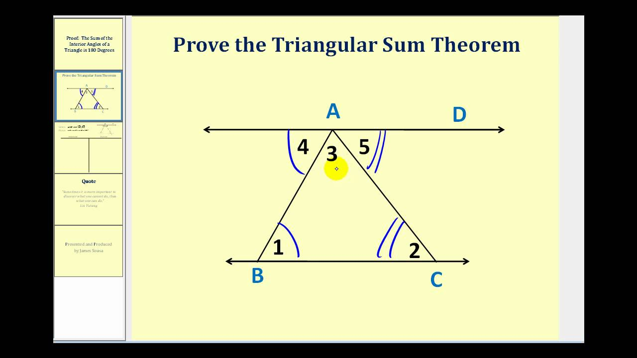 Proving The Triangle Sum Theorem YouTube