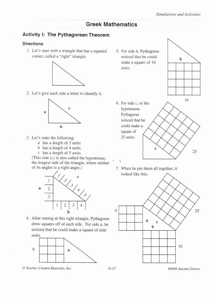 Pythagorean Theorem Worksheet With Answers Lovely The Pythagorean 