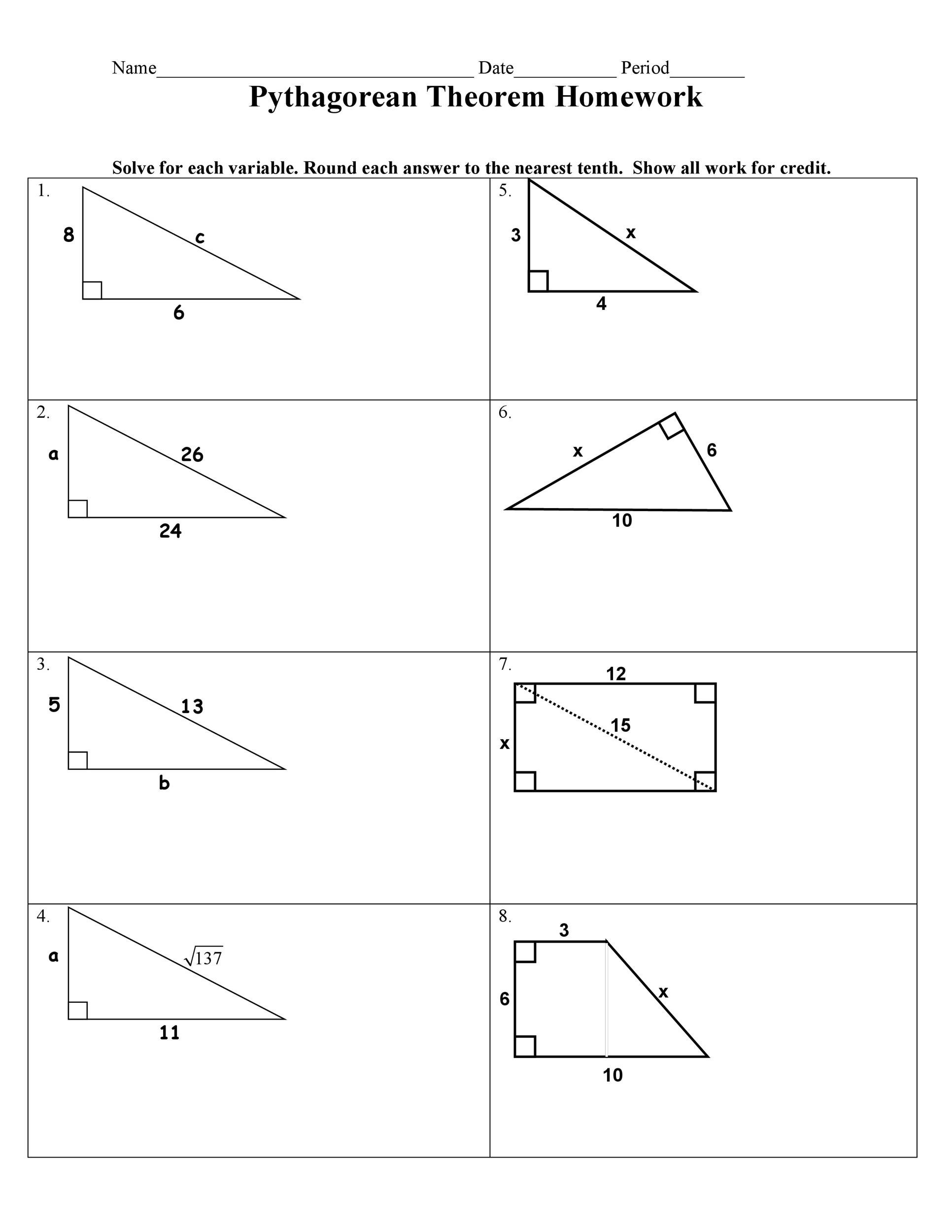 Review Of Pythagorean Theorem Worksheet 2022 Rawax