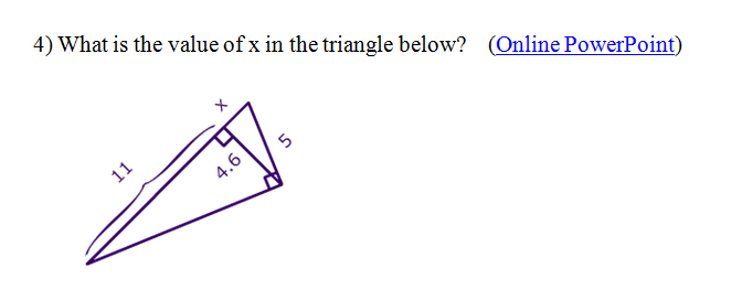 Right Similar Triangles Worksheet And Answer Key