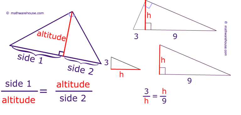 Right Similar Triangles Worksheet And Answer Key