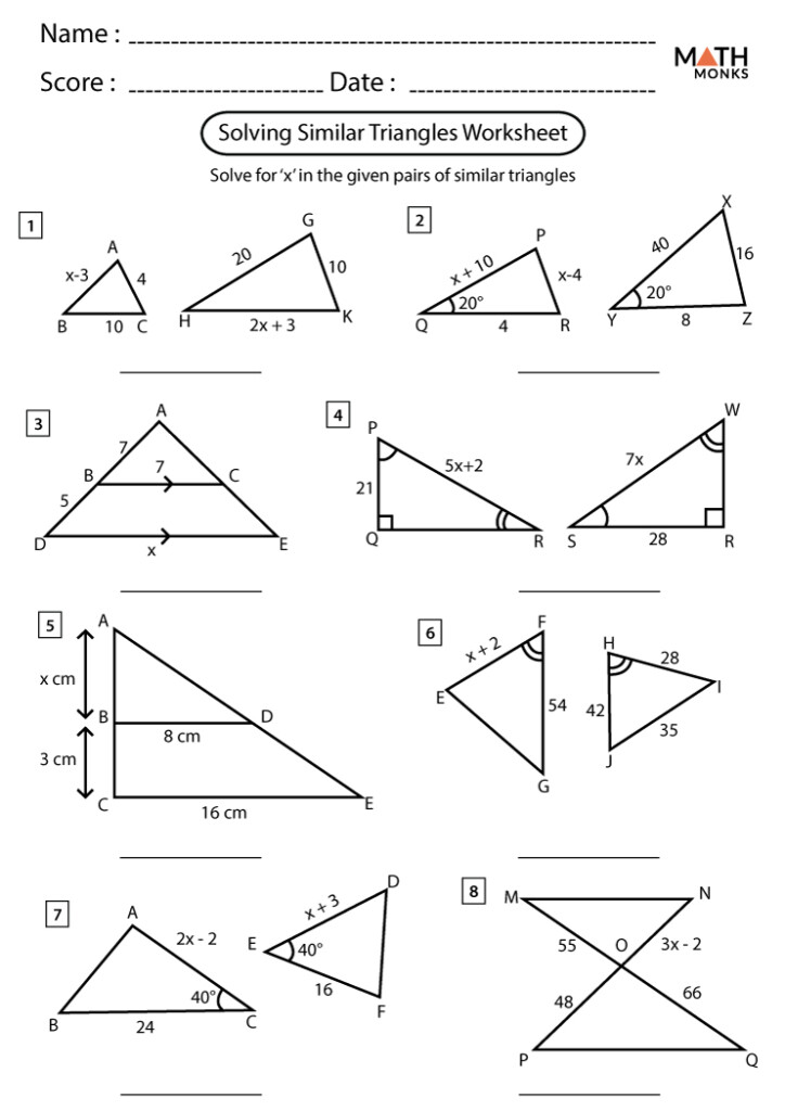 Congruent Parts Of Triangles Worksheet - TraingleWorksheets.com