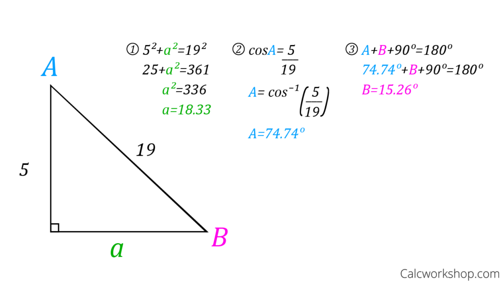 SOHCAHTOA Explained 19 Step by Step Examples 