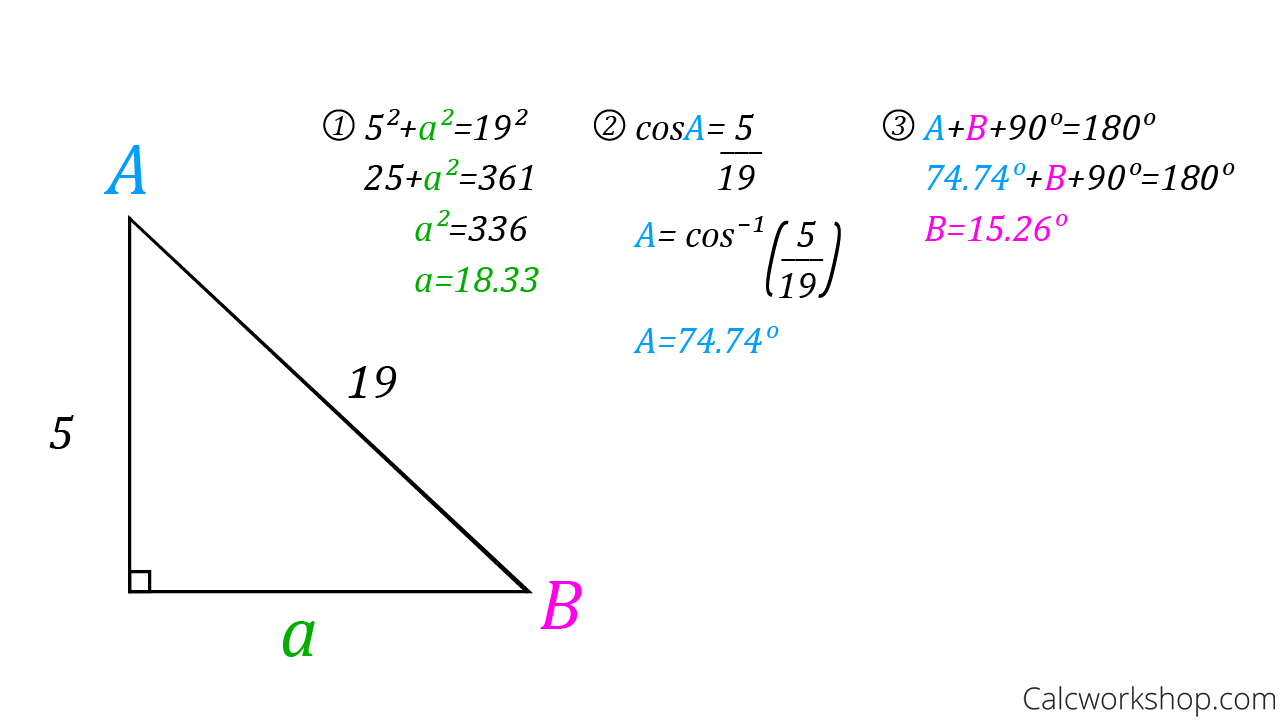 SOHCAHTOA Explained 19 Step By Step Examples - TraingleWorksheets.com