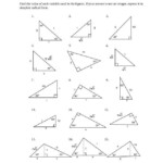Special Right Triangles Practice Worksheet Math Worksheets Trigonometry