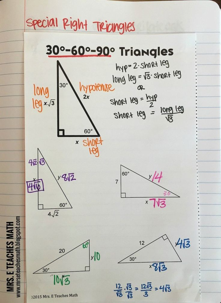 Special Right Triangles Practice Worksheet Unique Right Triangles 