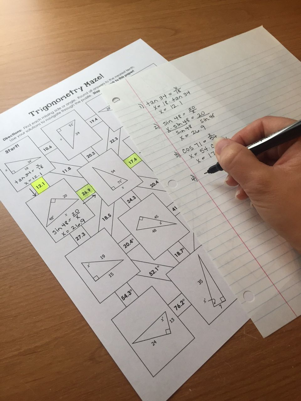 Special Right Triangles Worksheet Maze Universal Worksheet