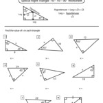 Special Right Triangles Worksheets Math Monks