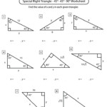 Special Right Triangles Worksheets Math Monks