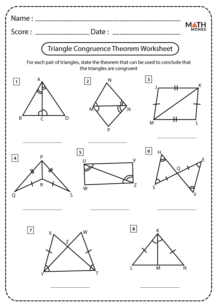 Triangle Congruence Practice Worksheet Free Download Gmbar co