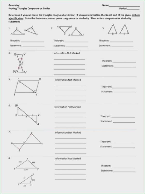 Triangle Congruence Proofs Worksheet Luxury Worksheets High School 