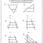 Triangle Proportionality Theorem Worksheets Math Monks