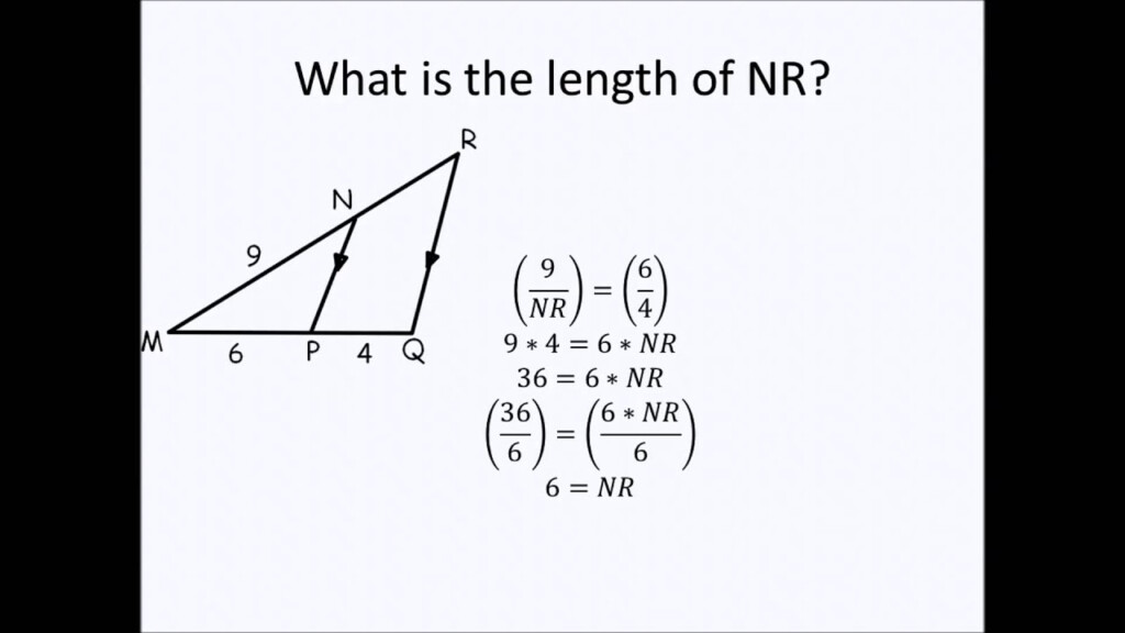 Triangle Proportionality Theorem YouTube