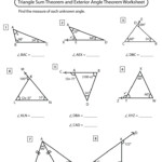 Triangle Sum Theorem Worksheets Math Monks