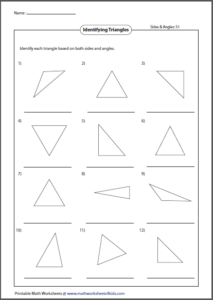 Classifying Triangles By Sides Worksheets - TraingleWorksheets.com