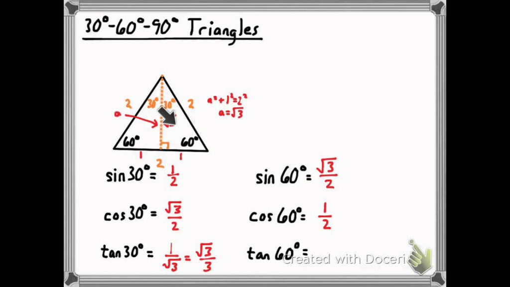Trig Ratios For 30 60 90 Triangles YouTube