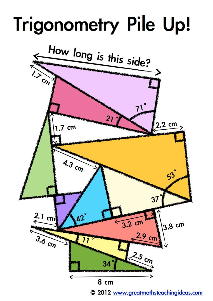 Trigonometry Pile Up Trigonometry Teaching Math Teaching Geometry