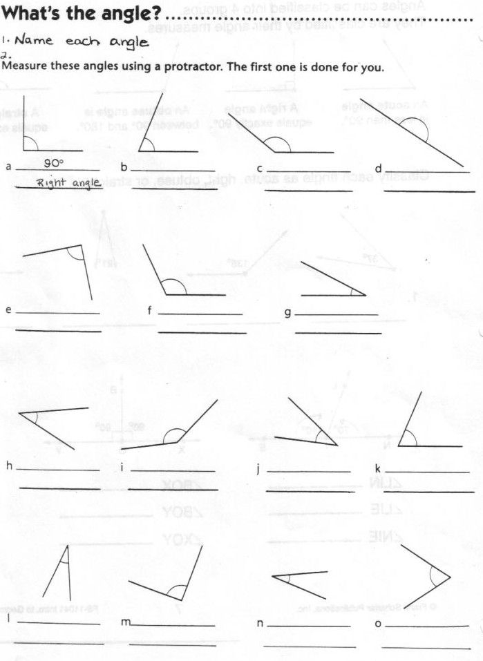 Types Of Angles Worksheet Angles Worksheet Types Of Angles Free