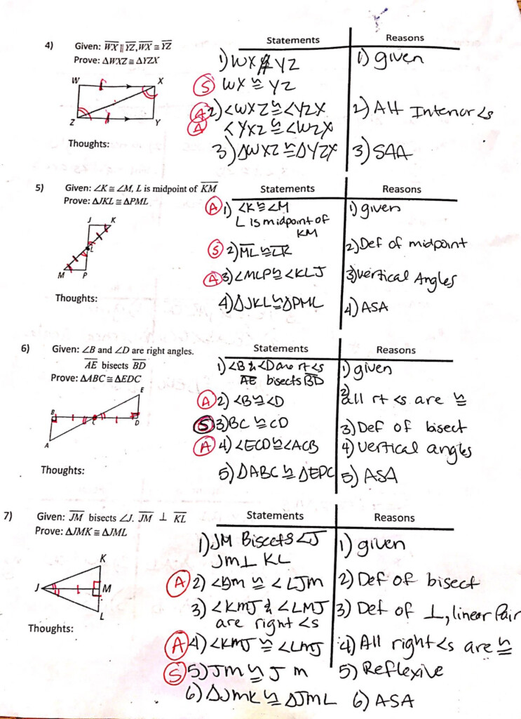 Unit 4 Homework 4 Congruent Triangles Answer Key Villardigital 