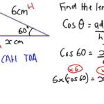 Using Trigonometry To Find Missing Sides Cosine Ratio Grade B Level 8