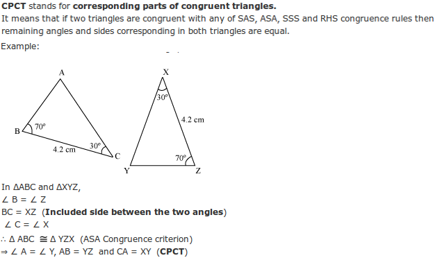 What Do You Mean By Corresponding Sides Of Congruent Triangles Maths 