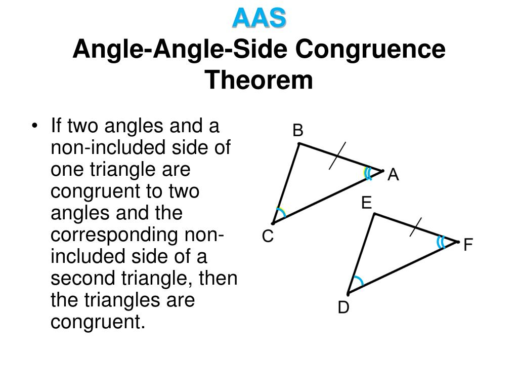 Which Shows Two Triangles That Are Congruent By Aas Identify 