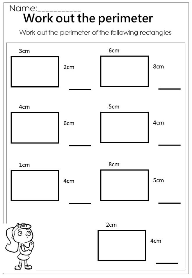 Work Out The Rectangle Perimeter Worksheet Area And Perimeter 