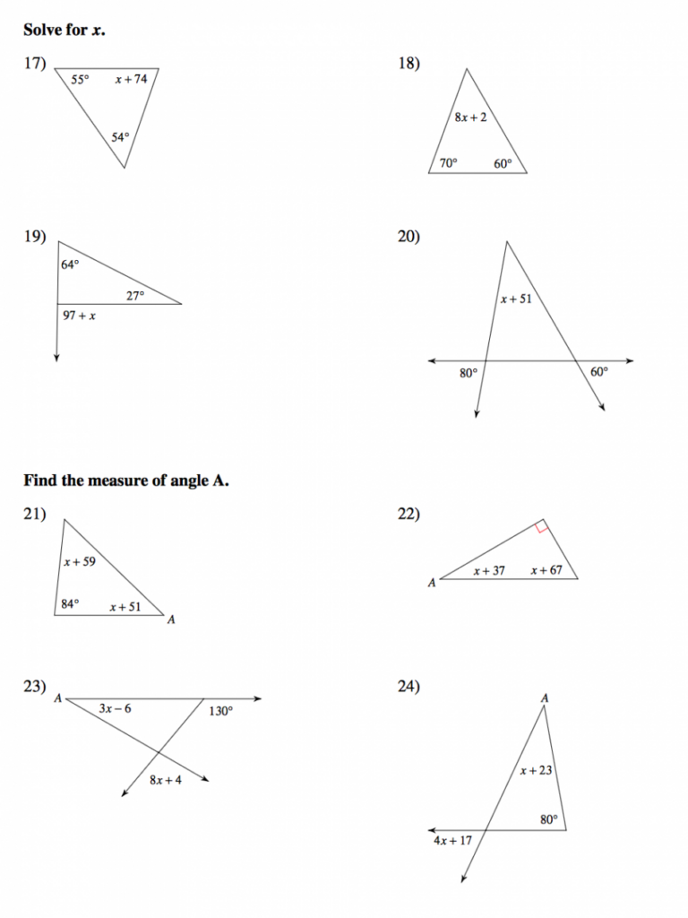 Worksheet Triangle Angle Sum Worksheet Math Worksheets For Db Excel