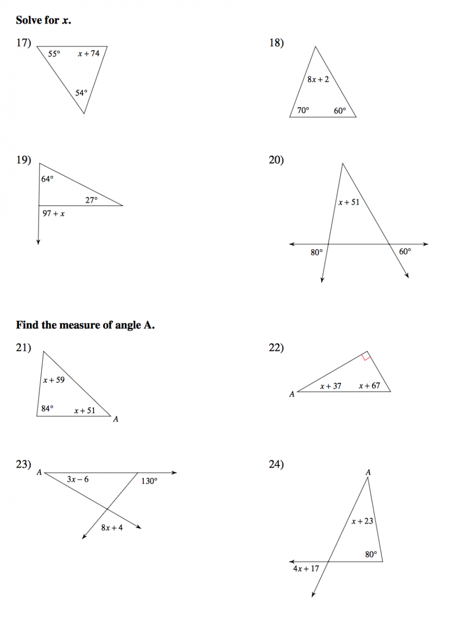 Worksheet Triangle Angle Sum Worksheet Math Worksheets For Db Excel 9054