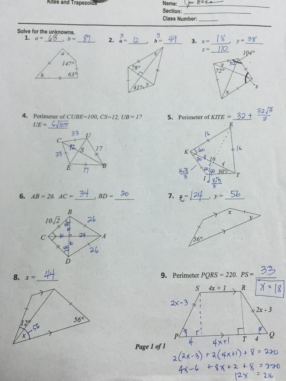 Worksheet Triangle Sum And Exterior Angle Theorem Answers Db excel