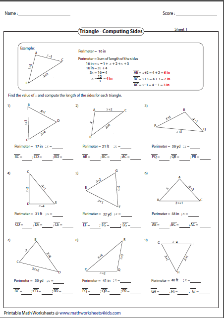 Worksheet Triangle Sum And Exterior Angle Theorem Answers Worksheet