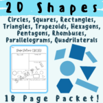 2D Shapes Circles Rectangles Squares Triangles Trapezoids