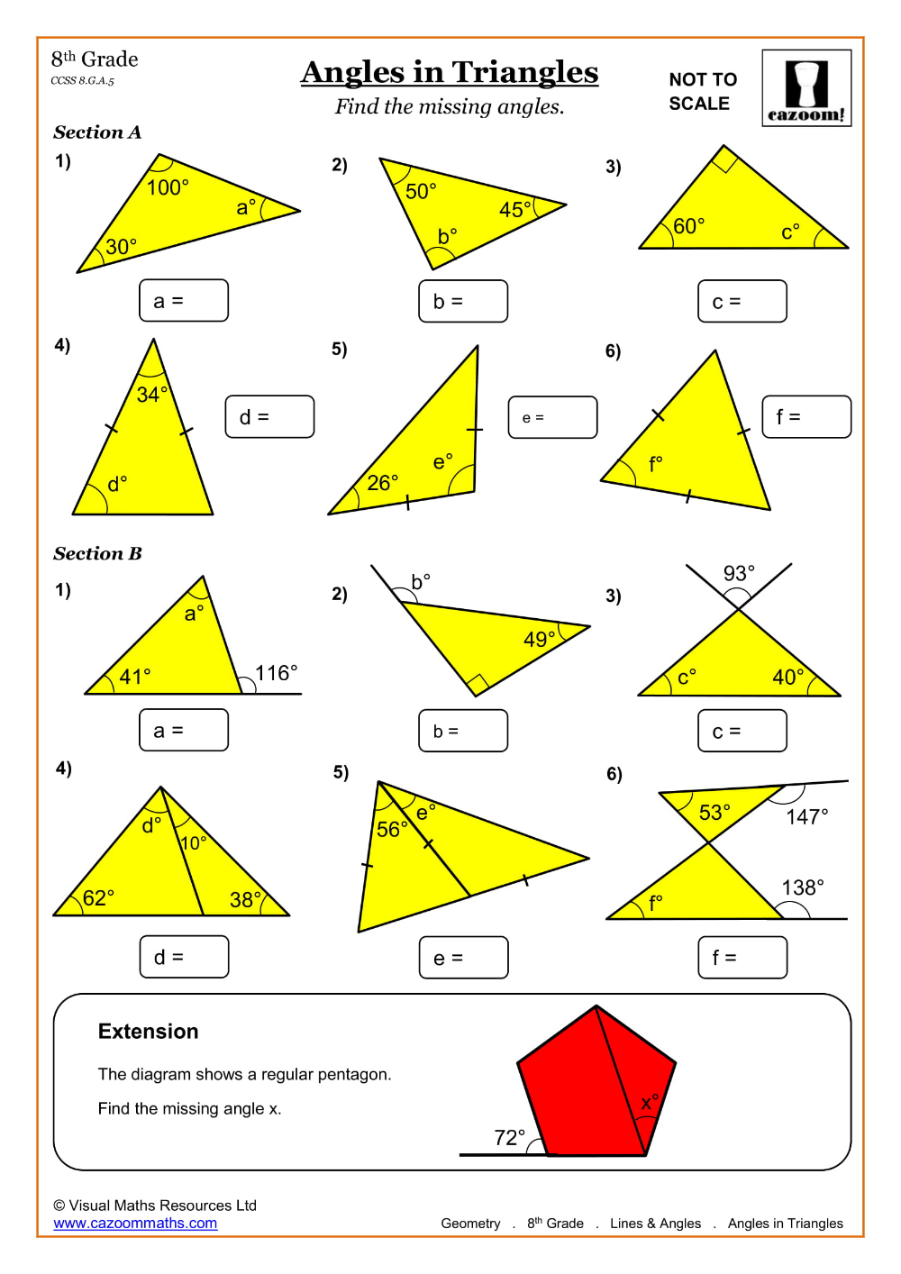 8th Grade Math Worksheets Geometry Worksheets Printable Math