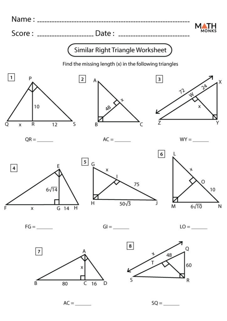  Are The Triangles Similar Worksheet Free Download Gambr co