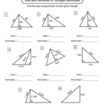 Area Of Triangles Worksheets