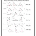 Congruent Triangles Worksheet With Answer