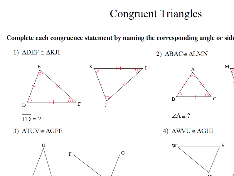 GCSE Maths Congruent Triangles Revision Teaching Resources