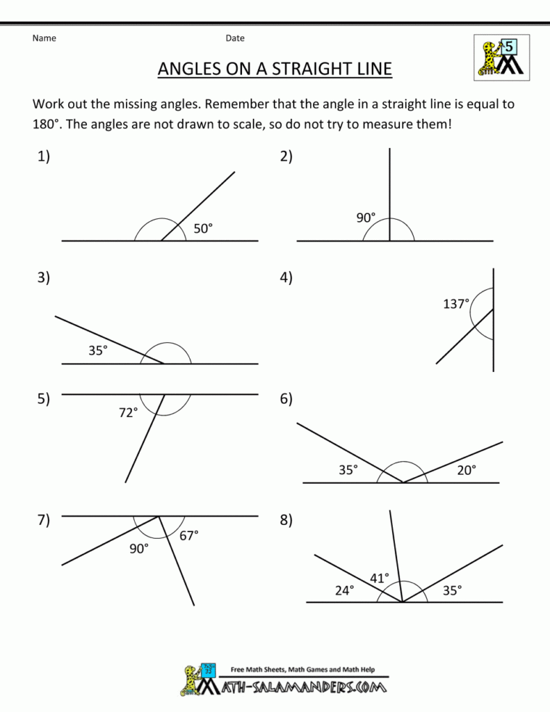 Image Result For Worksheets On 5th Grade Angles Geometry Worksheets 