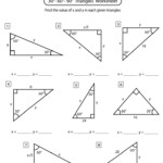 Special Right Triangles 30 60 90 Worksheets