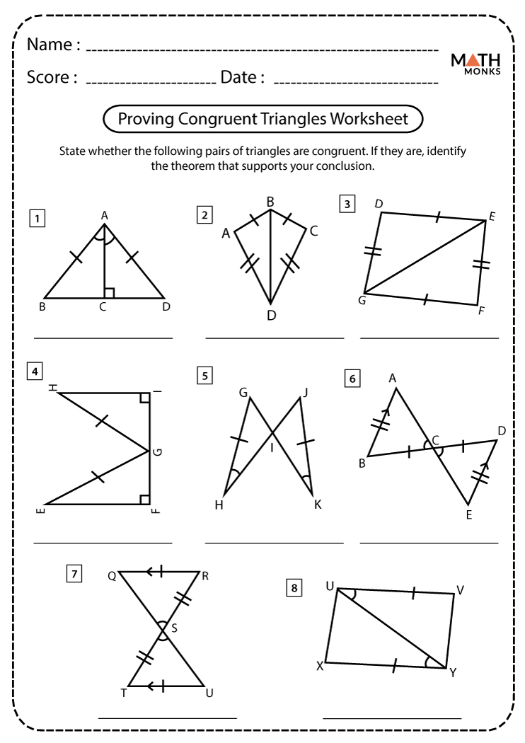 Triangle Congruence Worksheet 2