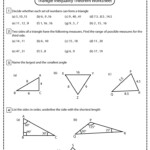 Triangle Inequality Theorem Worksheet With Answers