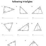 Triangle Interior Angles Worksheet