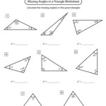 Triangle Missing Angle Worksheet Printable Word Searches